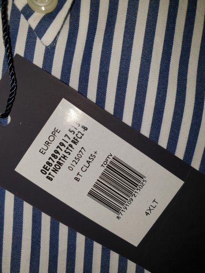 Tommy Hilfiger North Stripe Long Sleeve Shirt Blue/White - Motleys gekke april solden - 