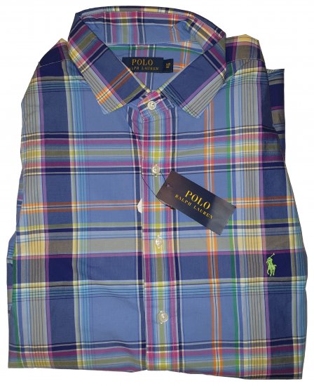 Polo Ralph Lauren Blue Check Shirt - Motleys gekke april solden - 