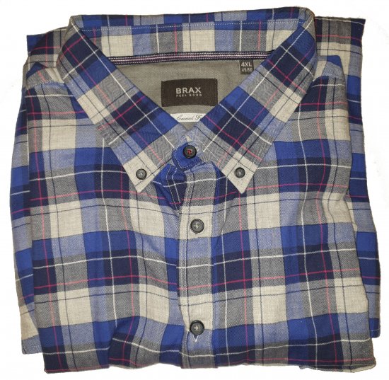 Brax 419030 Shirt Blue - Motleys gekke april solden - 
