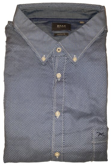 Brax 560-7 Blue Dot Shirt - Motleys gekke april solden - 