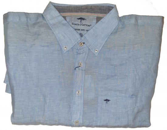 Fynch-Hatton 6152 Shirt Blue - Motleys gekke april solden - 