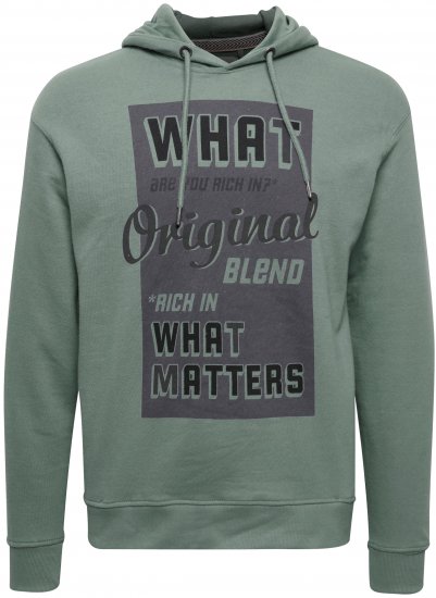 Blend Hoodie 4285 Duck Green - Sweaters & hoodies - Sweaters & Hoodies Grote Maten Heren