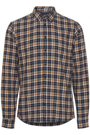 Blend Long Sleeve Shirt 4322 Dress Blues - Hemden - Overhemden Grote Maten Heren