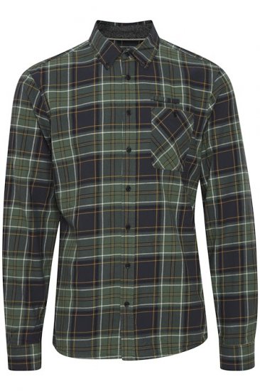 Blend Checked Long Sleeve Shirt 4324 Dress Blues - Hemden - Overhemden Grote Maten Heren