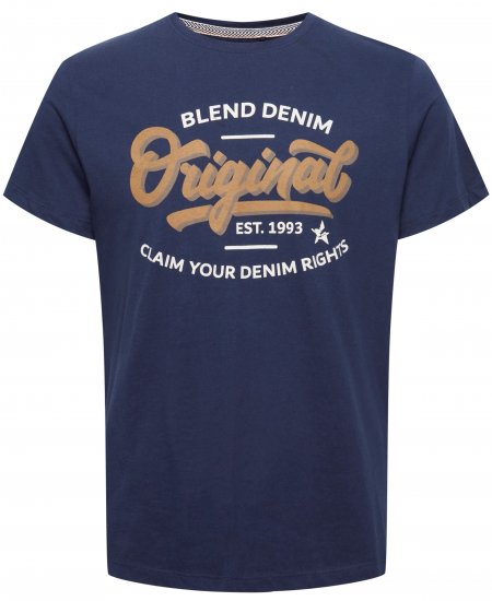 Blend 4568 T-Shirt Dress Blues - T-shirts - Grote Maten T-shirts Heren