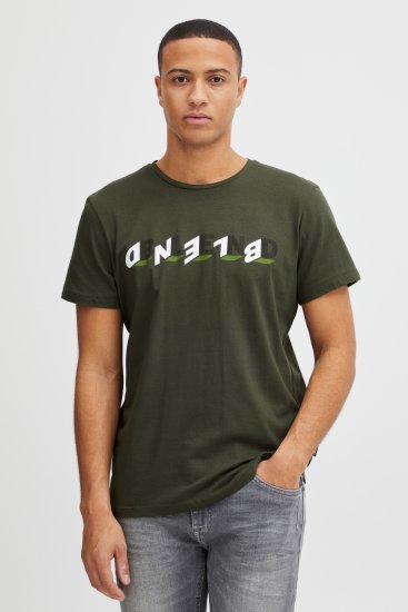 Blend 4795 T-Shirt Forest Night Green - T-shirts - Grote Maten T-shirts Heren
