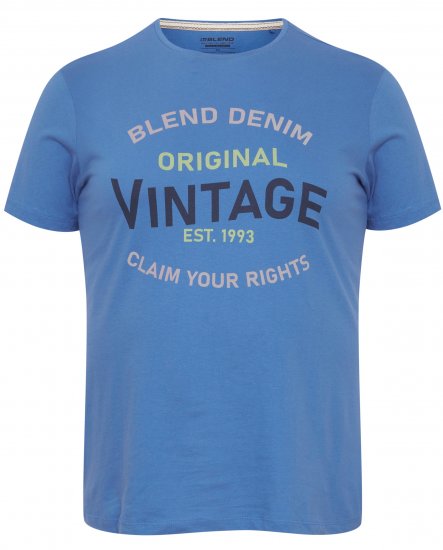 Blend 5018 T-Shirt Blue - T-shirts - Grote Maten T-shirts Heren