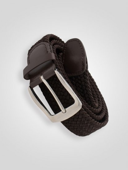 D555 Malcolm Braided Belt Brown - Riemen - Grote Maten Heren Riemen