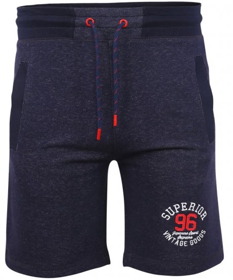 D555 HARLOW Jersey Shorts Denim Marl - Joggingbroeken & shorts - Joggingbroeken & Shorts Heren Grote Maten