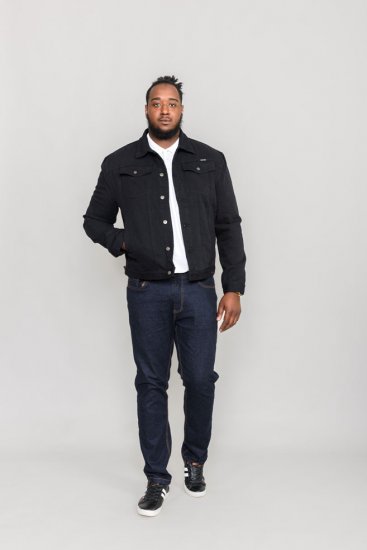 Duke Trucker Denim Jacket Black - Jassen - Grote Maten Herenjassen