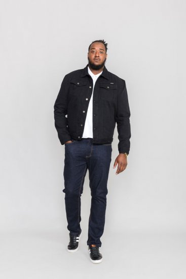 Duke Trucker Denim Jacket Black - Jassen - Grote Maten Herenjassen