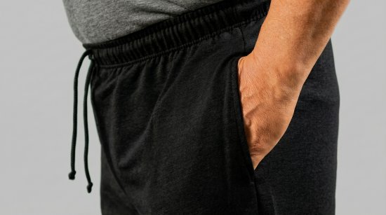 20 Nodi Grecale Stretch Fleece Cotton Sports Pants with Enzyme and Soft Touch Treatment Black - Joggingbroeken & shorts - Joggingbroeken & Shorts Heren Grote Maten