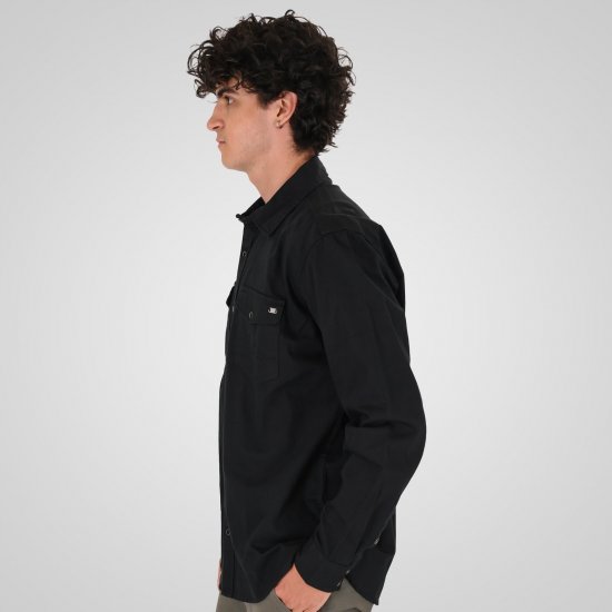 Double Outfitters GS-5126 Overhemd met drukknopen Zwart - Hemden - Overhemden Grote Maten Heren