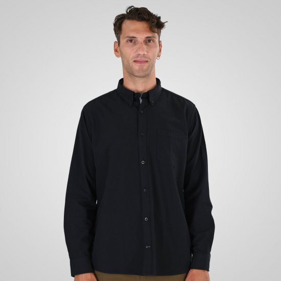 Double Outfitters GS-5225 Oxford overhemd Zwart - Hemden - Overhemden Grote Maten Heren