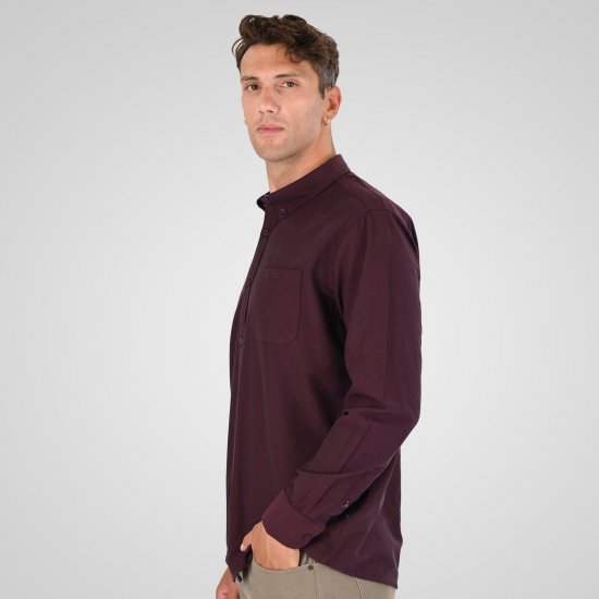 Double Outfitters GS-5225 Oxford overhemd Bordeaux - Hemden - Overhemden Grote Maten Heren