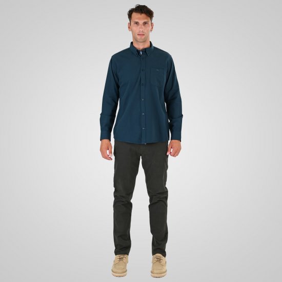 Double Outfitters GS-5225 Oxford overhemd Donkergroen - Hemden - Overhemden Grote Maten Heren