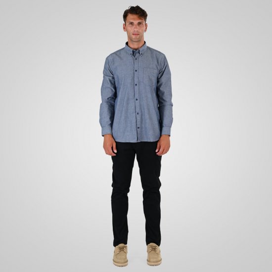 Double Outfitters GS-5225 Oxford overhemd Lichtblauw - Hemden - Overhemden Grote Maten Heren