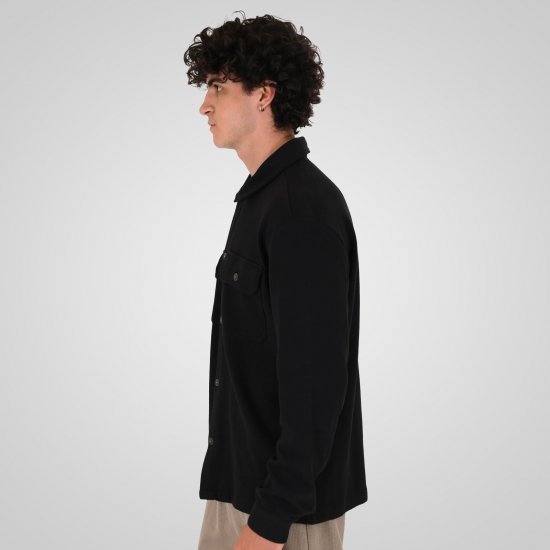 Double Outfitters GS-5237 Overshirt Zwart - Hemden - Overhemden Grote Maten Heren
