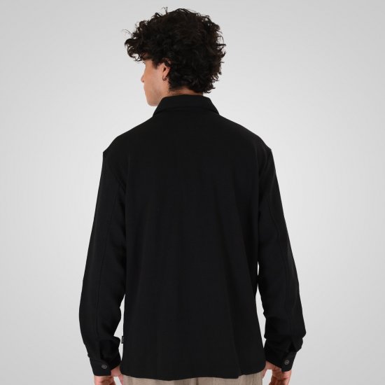 Double Outfitters GS-5237 Overshirt Zwart - Hemden - Overhemden Grote Maten Heren