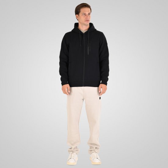 Double Outfitters MTOP-1160 Hoodie met rits Zwart - Sweaters & hoodies - Sweaters & Hoodies Grote Maten Heren