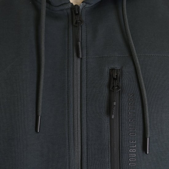 Double Outfitters MTOP-1160 Hoodie met rits Donkergroen - Sweaters & hoodies - Sweaters & Hoodies Grote Maten Heren