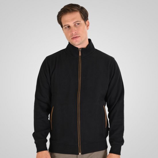 Double Outfitters SEL-1168 Sweatvest met rits Zwart - Sweaters & hoodies - Sweaters & Hoodies Grote Maten Heren