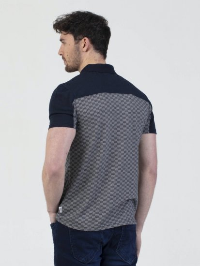 Mish Mash Doha Contrast Polo Navy - Polo shirts - Grote Maten Poloshirts Heren