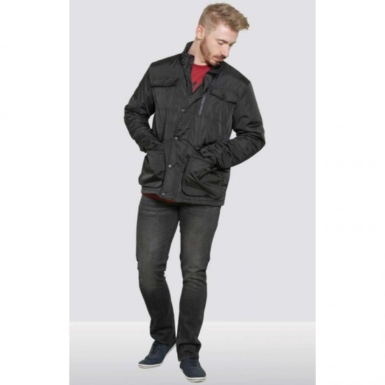 D555 Brentford Jacket Black - Jassen - Grote Maten Herenjassen