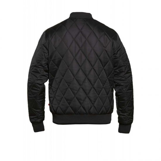 D555 Skipton Quilted Bomber Jacket Black - Jassen - Grote Maten Herenjassen