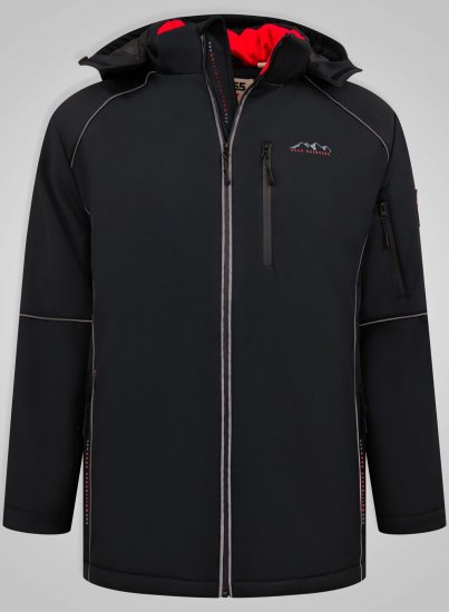 D555 Jamie Soft Shell Detachable Hood Padded Jacket Zwart TALL - TALL jassen - Jassen in TALL-maten