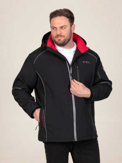 D555 Jamie Soft Shell Detachable Hood Padded Jacket Zwart TALL - TALL jassen - Jassen in TALL-maten