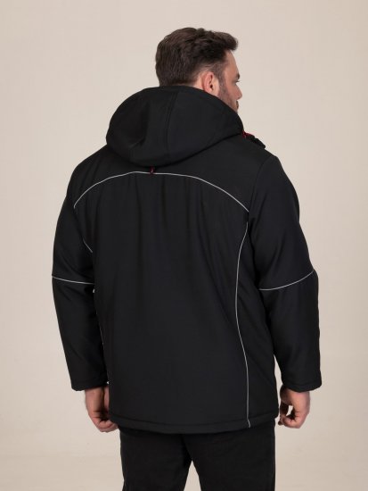 D555 Jamie Soft Shell Detachable Hood Padded Jacket Zwart TALL - TALL jassen - Jassen in TALL-maten