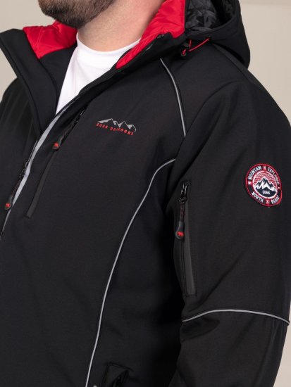 D555 Jamie Soft Shell Detachable Hood Padded Jacket Zwart TALL - TALL jassen - Jassen in TALL-maten