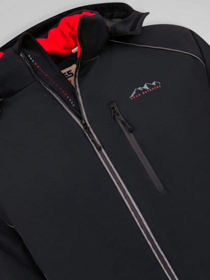 D555 Jamie Soft Shell Detachable Hood Padded Jacket Zwart TALL - TALL jassen - Jassen in TALL-maten