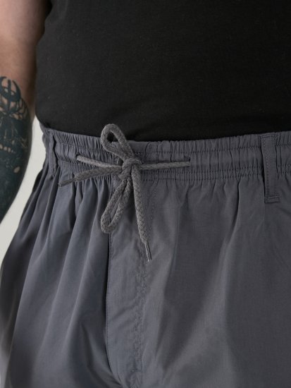D555 Nick Cargo Shorts met Elastische Taille Grijs - Shorts - Grote Maten Korte Broeken Heren