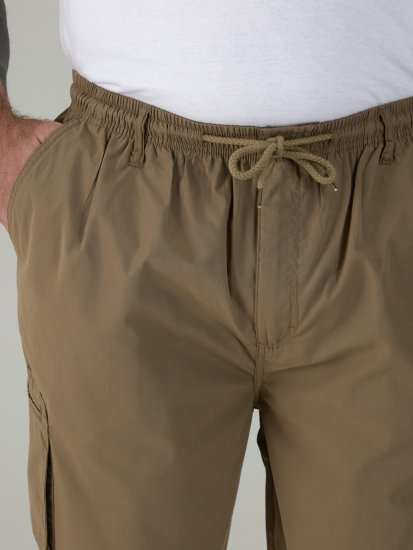 D555 Nick Cargo Shorts met Elastische Taille Beige - Shorts - Grote Maten Korte Broeken Heren