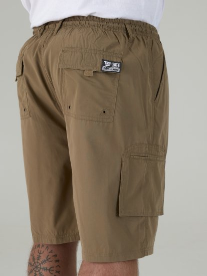 D555 Nick Cargo Shorts met Elastische Taille Beige - Shorts - Grote Maten Korte Broeken Heren