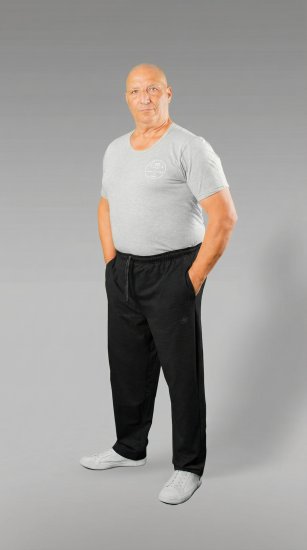 20 Nodi Grecale Stretch Fleece Cotton Sports Pants with Enzyme and Soft Touch Treatment Black - Joggingbroeken & shorts - Joggingbroeken & Shorts Heren Grote Maten