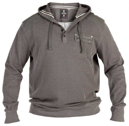 D555 Granville Hood Grey - Sweaters & hoodies - Sweaters & Hoodies Grote Maten Heren
