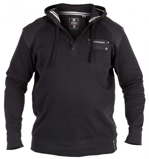 D555 Granville Hood Black - Sweaters & hoodies - Sweaters & Hoodies Grote Maten Heren