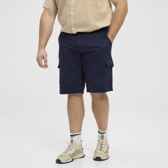 North Latitude 51133 cargo shorts marineblauw - Shorts - Grote Maten Korte Broeken Heren