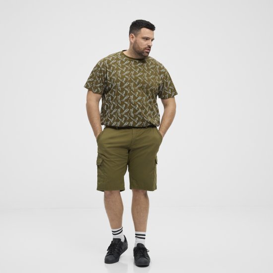 North Latitude 51133 cargo shorts legergroen - Shorts - Grote Maten Korte Broeken Heren