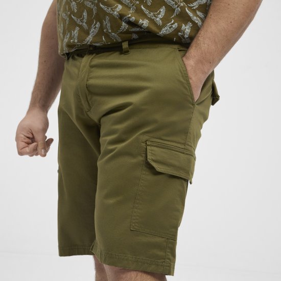 North Latitude 51133 cargo shorts legergroen - Shorts - Grote Maten Korte Broeken Heren