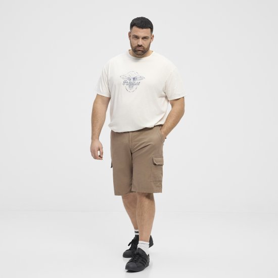 North Latitude 51133 cargo shorts donkerzand - Shorts - Grote Maten Korte Broeken Heren