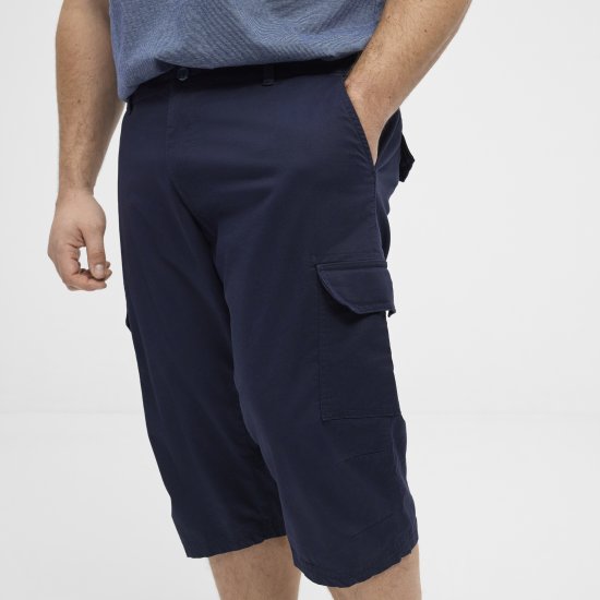 North Latitude 51136 capri shorts marineblauw - Shorts - Grote Maten Korte Broeken Heren