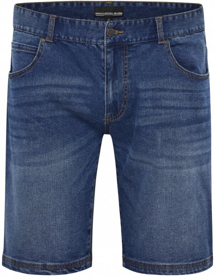 North Latitude 51336 denim shorts blauw - Shorts - Grote Maten Korte Broeken Heren
