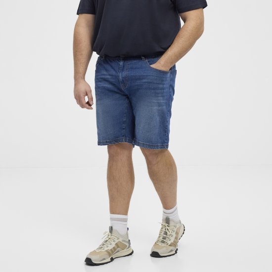 North Latitude 51336 denim shorts blauw - Shorts - Grote Maten Korte Broeken Heren