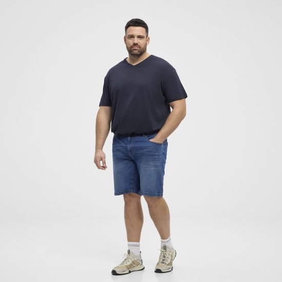 North Latitude 51336 denim shorts blauw - Shorts - Grote Maten Korte Broeken Heren