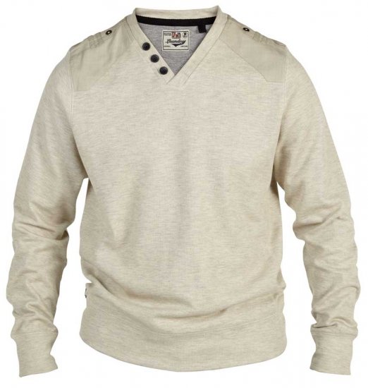 D555 Mayfair Ecru - Sweaters & hoodies - Sweaters & Hoodies Grote Maten Heren