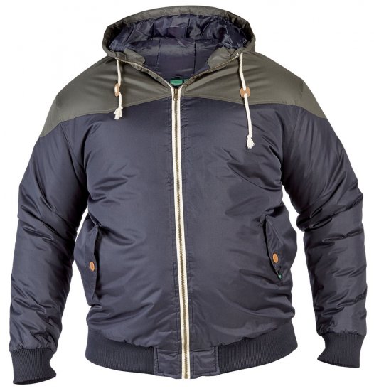D555 Jeffery Hood Jacket Navy - Jassen - Grote Maten Herenjassen